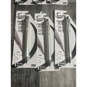 Journaling Inc. Elementz‎ Stylo Gel Pens 0.7 mm Black Ink Smooth Writing